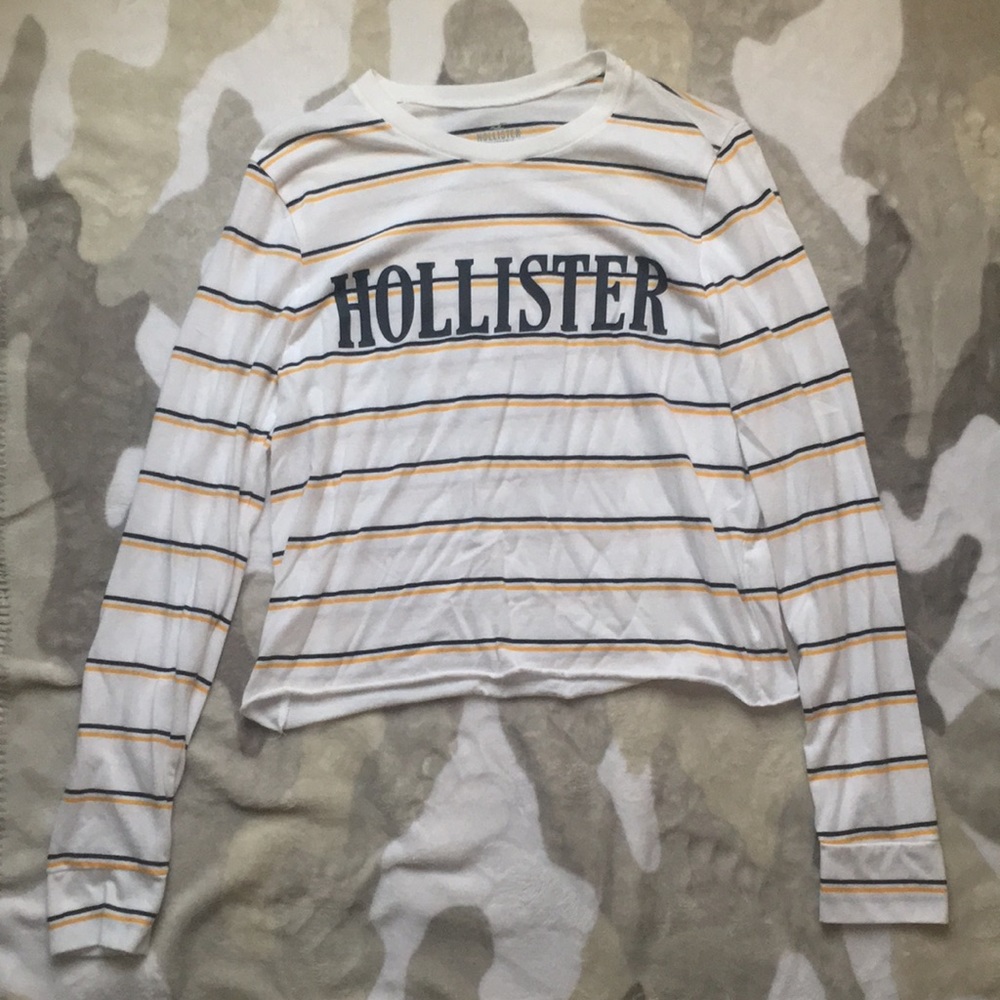 White Long Sleeve Crop Top